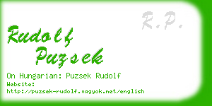 rudolf puzsek business card